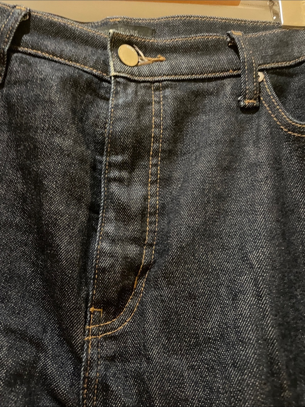 Uniqlo Dark wash straight Leg Jeans Business Casual Minimalist Office Class34x32 - Picture 3 of 7
